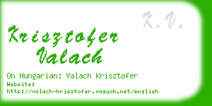 krisztofer valach business card